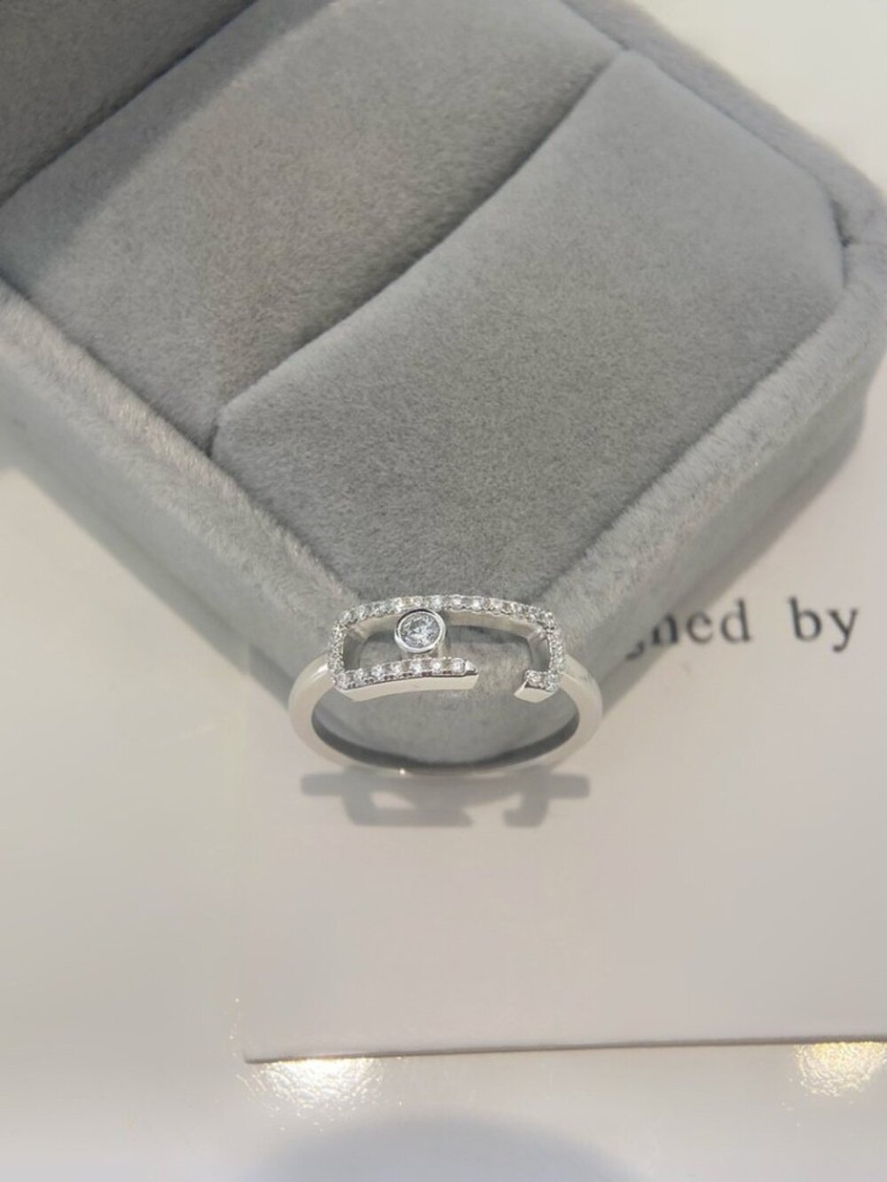 Messika Silver Pave Open-Frame DiamondRing